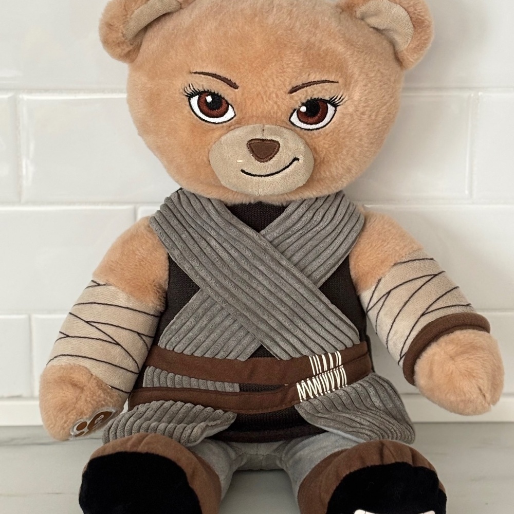 Build a Bear Disney Star Wars REY SKYWALKER Bear Plush Toy Stuffed Animal SOUND